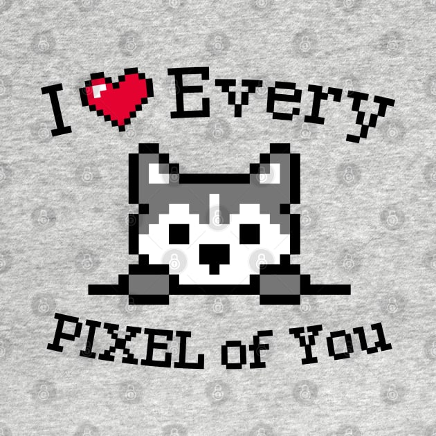 I love You / Inspirational quote / Husky puppy by Yurko_shop